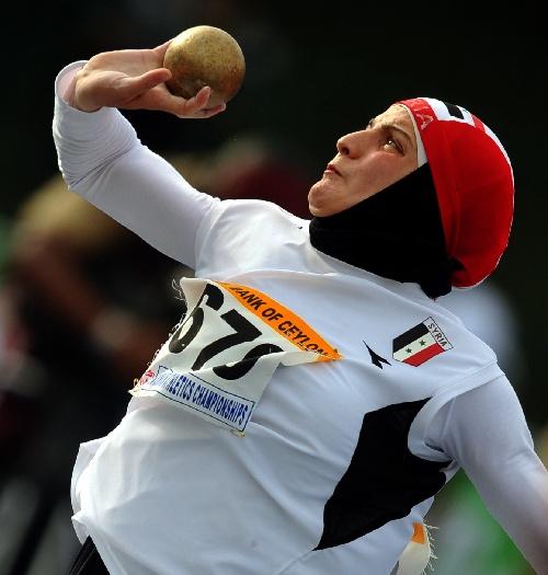 叙利亚选手在跑步比赛中展现速度 叙利亚选手在跑步比赛中展现速度